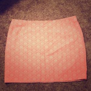 Gap neon orange-pink and off white skirt